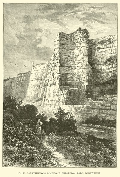 Calcare carbonifero, Middleton Dale, Derbyshire da English School