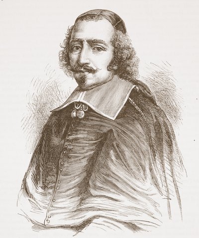 Cardinale Mazzarino (da un ritratto nella Galleria di Versailles), illustrazione da The History of Protestantism di James Aitken Wylie, pub. 1878 da English School