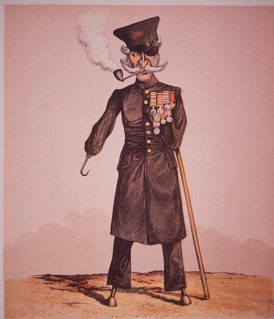 Caricatura di un pensionato di Chelsea del Royal Hospital, da 