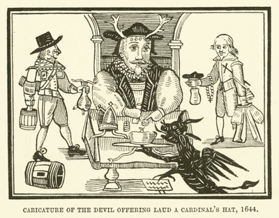 Caricatura del Diavolo che Offre a Laud un Cappello da Cardinale da English School