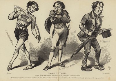 Caricature di Benjamin Disraeli da English School