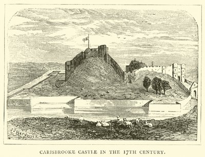 Castello di Carisbrooke nel XVII secolo da English School