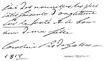 Carolina Regina (Moglie di Giorgio IV) da English School