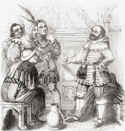 Carpentiere, merciaio, tessitore, tintore e tappezziere, da Old England: A Pictorial Museum, pub. 1847 da English School