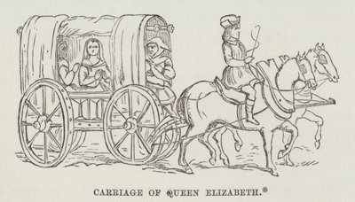Carrozza della Regina Elisabetta (incisione) da English School