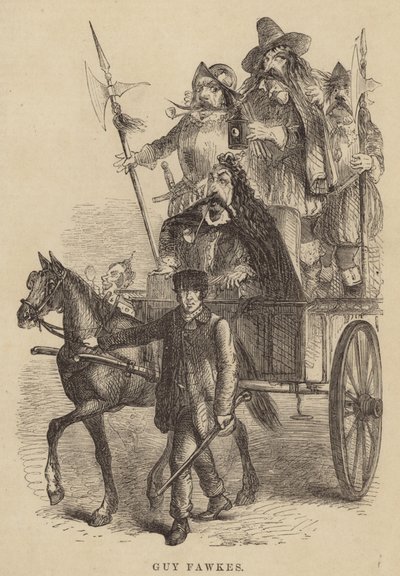 Cartone animato di Guy Fawkes in London Labour and the London Poor da English School