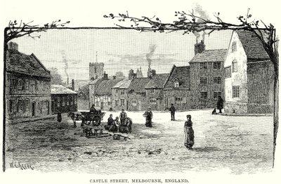 Castle Street, Melbourne, Inghilterra (incisione) da English School