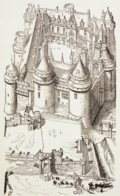 Castello di Pierrefonds, Francia, c.1880 da English School