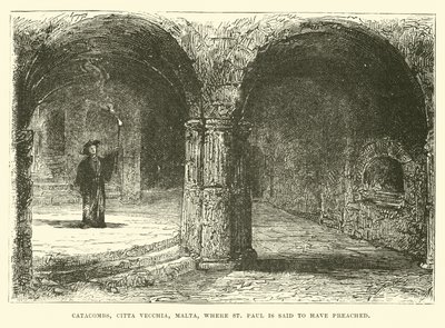 Catacombe, Città Vecchia, Malta, dove si dice che San Paolo abbia predicato da English School