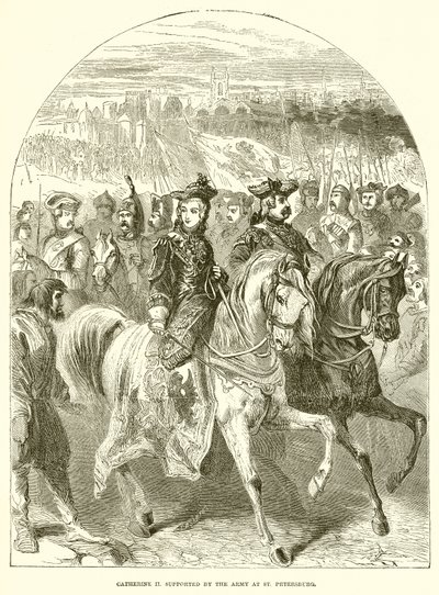 Caterina II sostenuta dall
