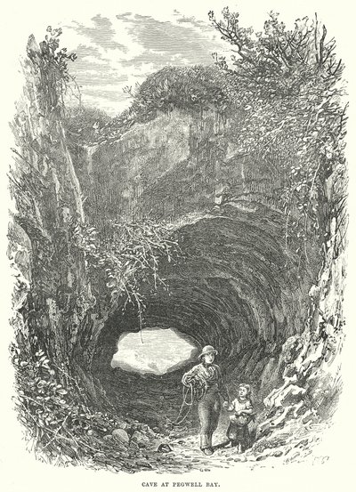 Grotta di Pegwell Bay (incisione) da English School