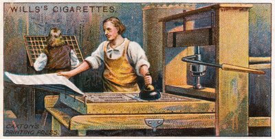 La pressa da stampa di Caxton da English School