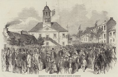 Celebrazione della maggiore età del conte di Dalkeith, a Sanquhar (incisione) da English School