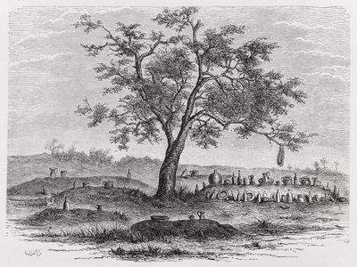 Cimitero e albero sacro a Mbinda, da 