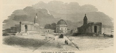 Viale centrale del Cimitero di West London da English School