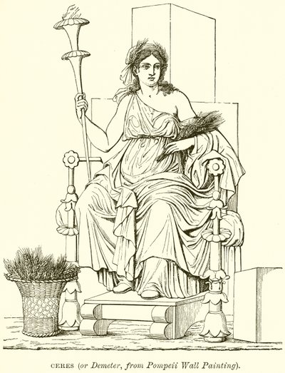 Cerere (o Demetra, da pittura murale di Pompei) da English School