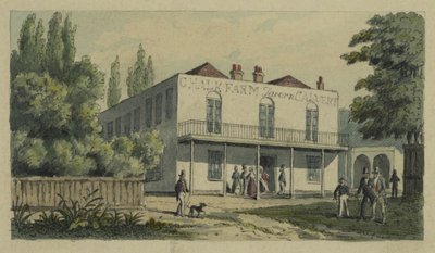 Chalk Farm, St Pancras, c.1850 da English School