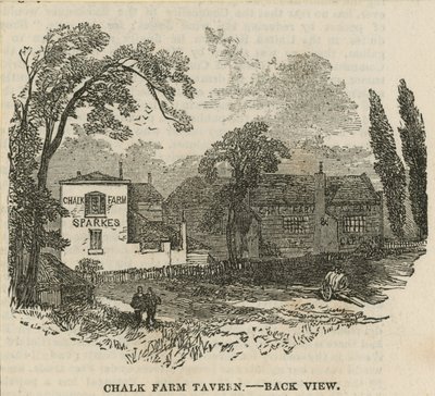 Chalk Farm Tavern, Londra, vista posteriore da English School