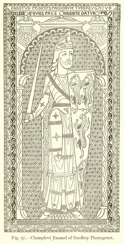 Smaltatura champlevé di Geoffrey Plantagenet da English School