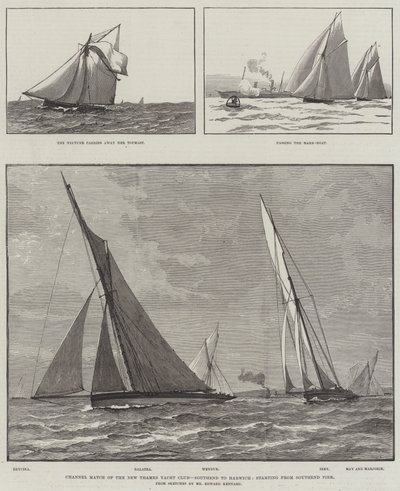 Gara del Canale del New Thames Yacht Club, da Southend a Harwich, partenza dal molo di Southend da English School