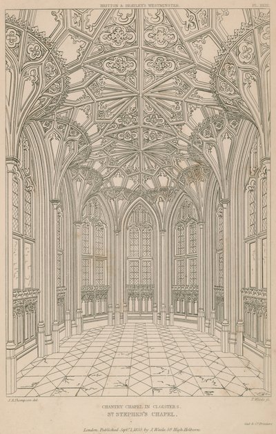 Cappella del Chantry nei Chiostri, Cappella di San Stefano, Palazzo di Westminster da English School