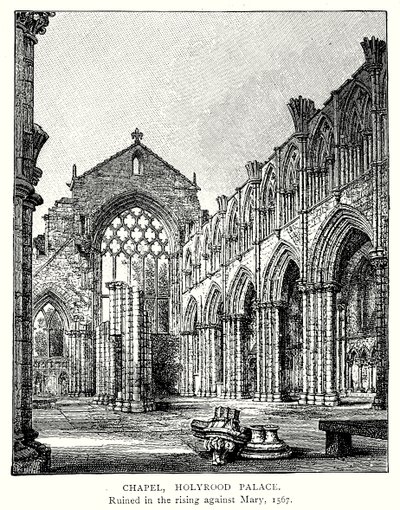 Cappella, Palazzo Holyrood (incisione) da English School