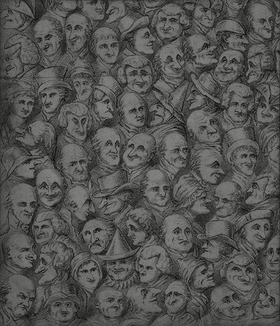 Personaggi e caricature, inizio XIX secolo da English School