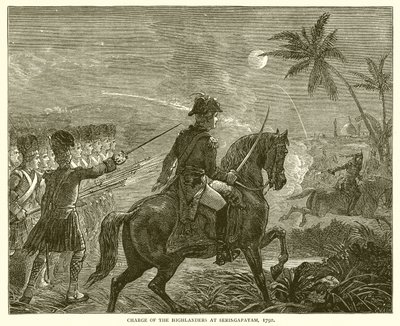 Carica degli Highlanders a Seringapatam, 1792 da English School