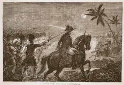 Carica degli Highlanders a Seringapatam, illustrazione da Cassells Illustrated History of India di James Grant, pub. 1879 da English School