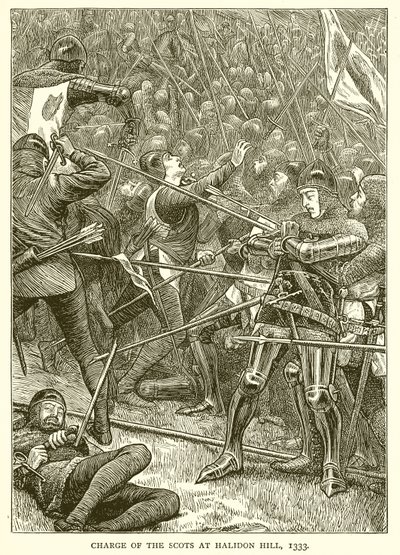 Carica degli scozzesi a Halidon Hill, 1333 da English School