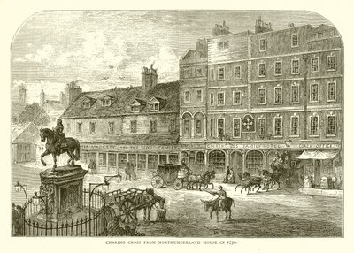 Charing Cross da Northumberland House nel 1750 da English School