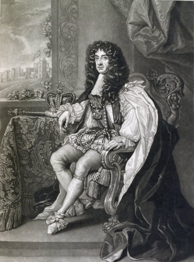Carlo II (1630-85), inciso da Charles Turner (1773-1857) da English School