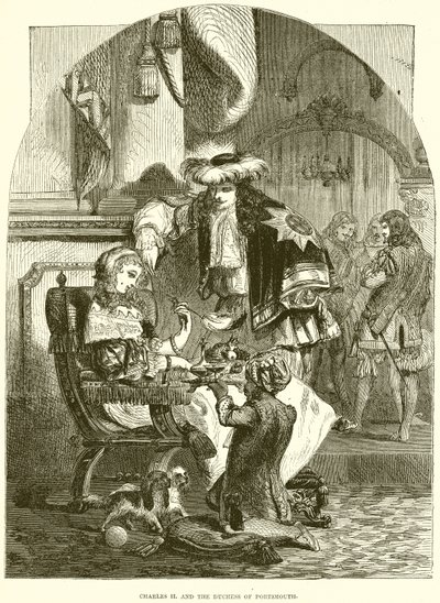 Carlo II e la duchessa di Portsmouth da English School