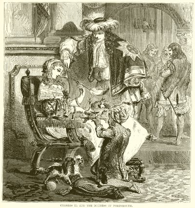 Carlo II e la Duchessa di Portsmouth da English School