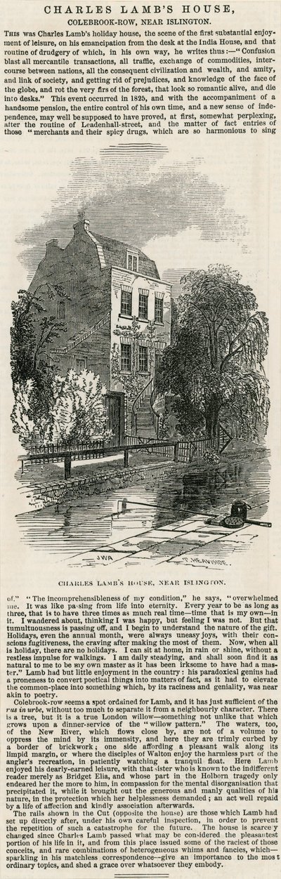 Casa di Charles Lamb, vicino a Islington da English School