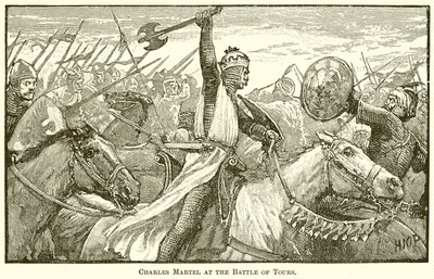 Carlo Martello alla Battaglia di Tours da English School