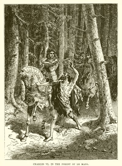 Carlo VI nella foresta di Le Mans da English School