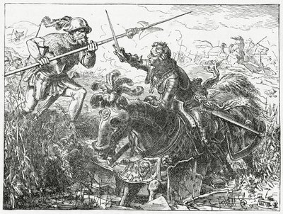 Carlo il Temerario, duca di Borgogna, alla battaglia di Nancy, 5 gennaio 1477, 1882 da English School