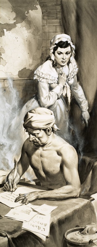Charlotte Corday in procinto di assassinare Jean Paul Marat da English School