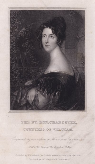 Charlotte, contessa di Verulam, moglie di James Grimston da English School