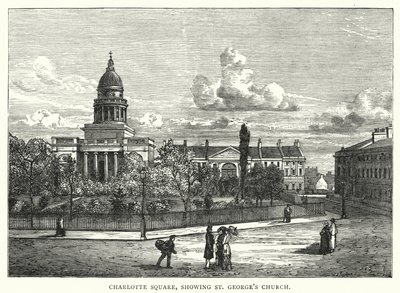 Charlotte Square, con la Chiesa di San Giorgio da English School