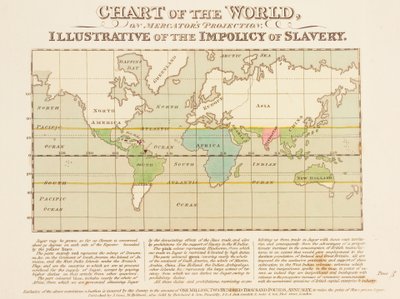 Carta del Mondo, sulla Proiezione di Mercatore, Illustrativa dell