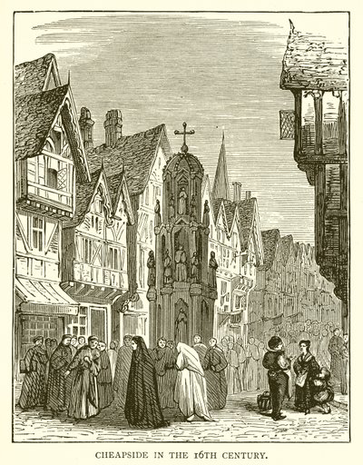 Cheapside nel XVI secolo da English School