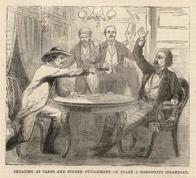 Barare a carte e punizione improvvisa a bordo di un battello a vapore del Mississippi da English School