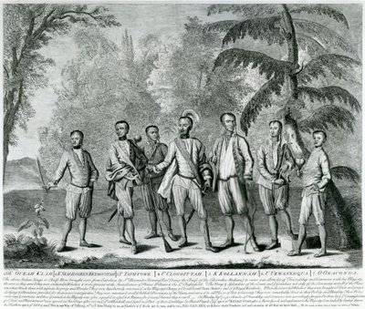 Capi Cherokee della Carolina (c.1730) - Incisione da English School