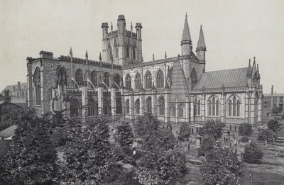Chester: La Cattedrale, dalle mura della città da English School
