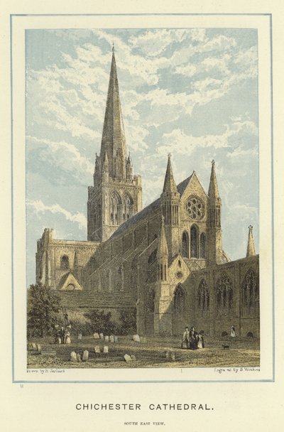 Cattedrale di Chichester, vista sud-est da English School