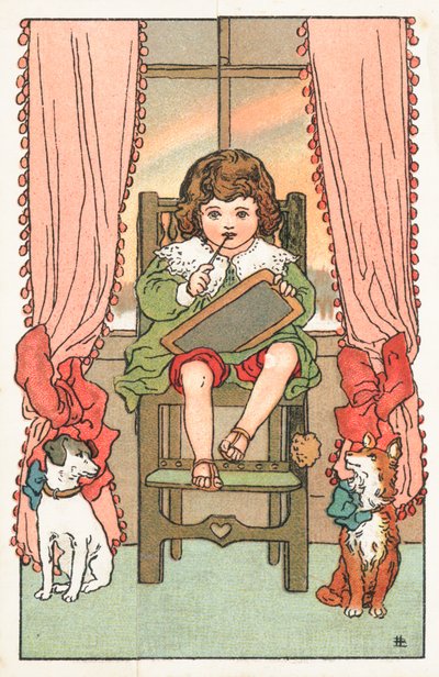 Bambino sul seggiolone da English School