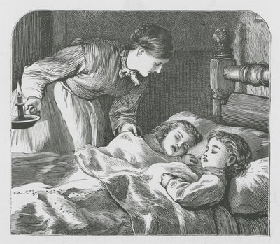 Bambini che dormono (incisione) da English School