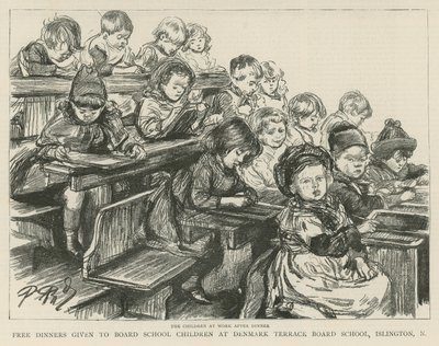 Bambini al lavoro dopo pranzo da English School